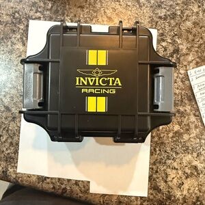 #130 Invicta Black and Yellow Racing Case, With Free Gift >\= Price Of Box
